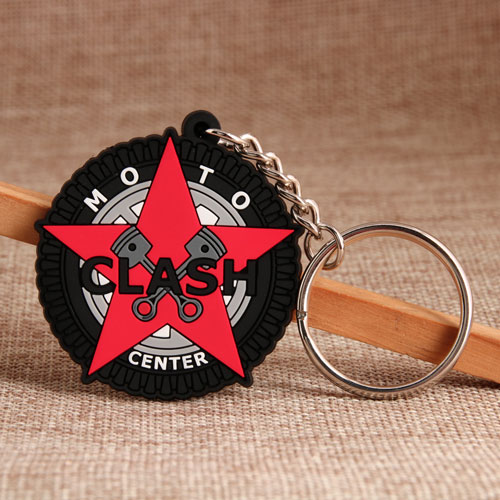 Moto Clash Center PVC Keychain