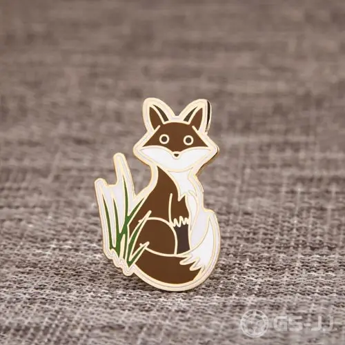 Fox enamel lapel pins Fox enamel lapel pins