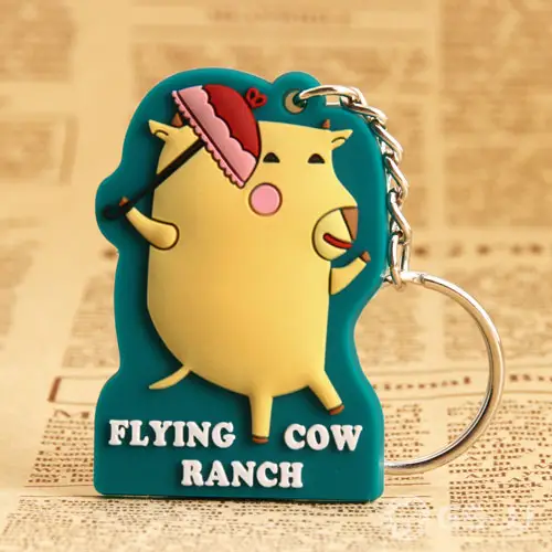 Flying Cow PVC Keychain Flying Cow PVC Keychain