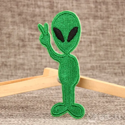 Green Alien Embroidered Patches Green Alien Embroidered Patches