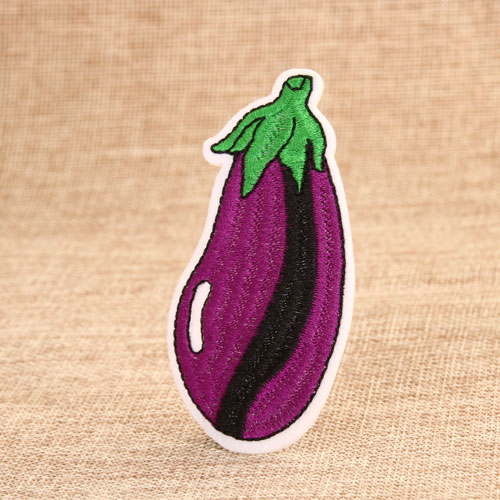 Eggplant Embroidered Patches Eggplant Embroidered Patches