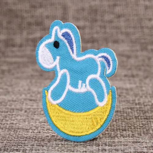 Blue Horse Embroidered Patches Blue Horse Embroidered Patches