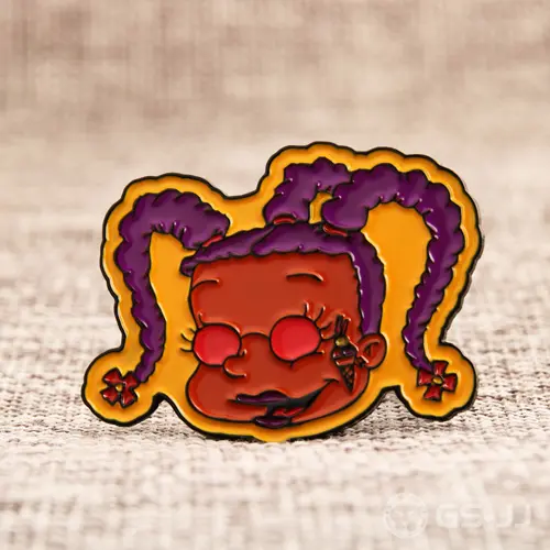 Braid girl lapel pins Braid girl lapel pins
