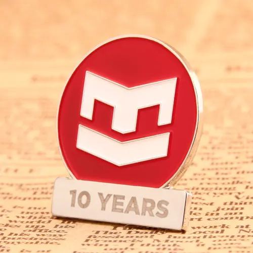 10th anniversary custom lapel pins