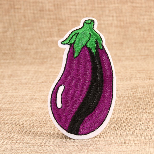 Eggplant Embroidered Patches Eggplant Embroidered Patches