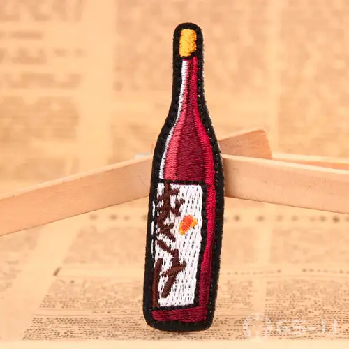 Red Wine-bottle Custom Patches Red Wine-bottle Custom Patches