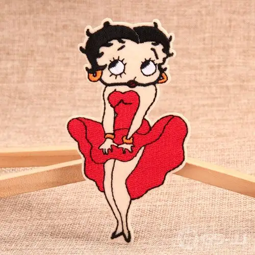 Ein rotes Kleid Mädchen benutzerdefinierte Patches Ein rotes Kleid Mädchen benutzerdefinierte Patches