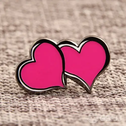 Double Hearts Lapel Pins Double Hearts Lapel Pins