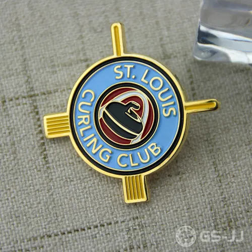 Curling Club Custom Lapel Pins Curling Club Custom Lapel Pins