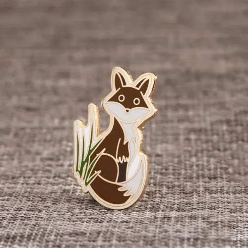Fox enamel lapel pins