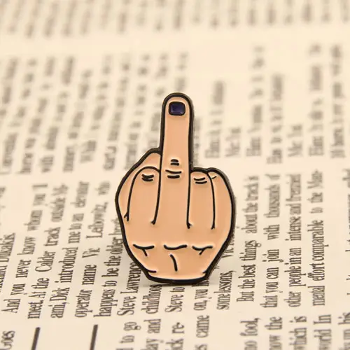 Middle Finger Enamel Pins