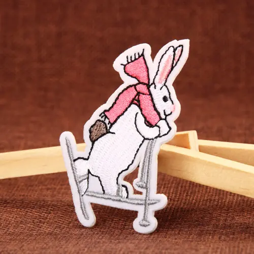 Skateboarding Rabbit Embroidered Patches Skateboarding Rabbit Embroidered Patches