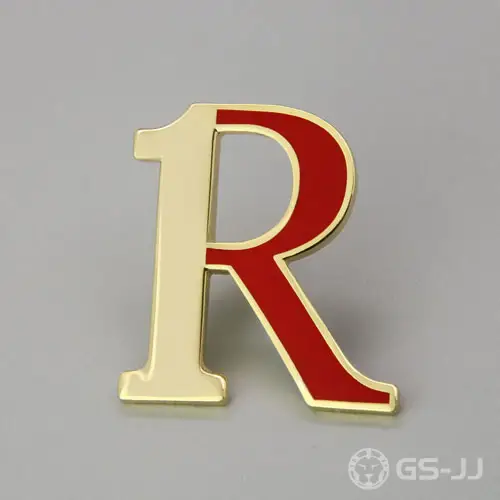 Letter R Custom Enamel Pins Letter R Custom Enamel Pins