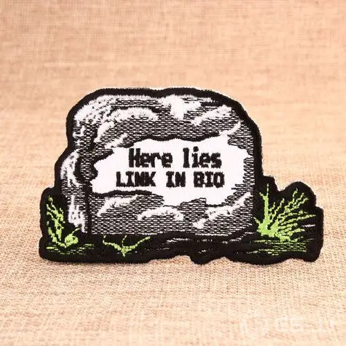 Here Lies Link In Bio Custom Patches Here Lies Link In Bio Custom Patches