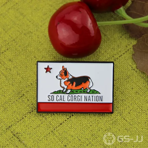 Kelly Corgi Flag lapel pins Kelly Corgi Flag lapel pins