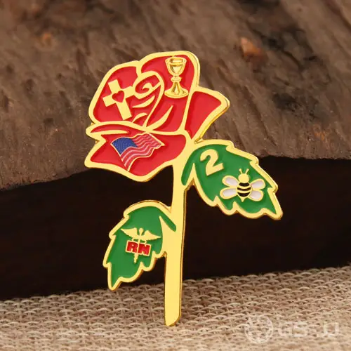 Rose Enamel Lapel Pins Rose Enamel Lapel Pins