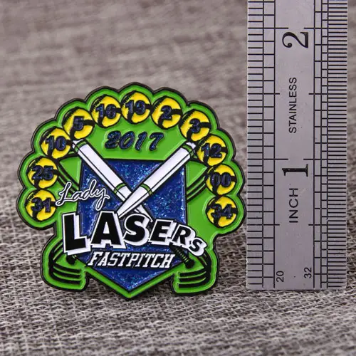 Lady Lasers Baseball Pins Lady Lasers Baseball Pins