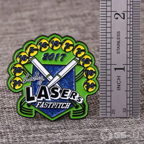 Lady Lasers Baseball Pins Lady Lasers Baseball Pins