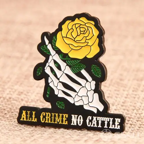 Rose and Skeleton Hand Custom Pins Rose and Skeleton Hand Custom Pins