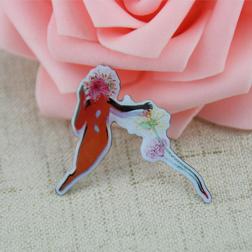 Fairy and Chrysanthemum Lapel Pins