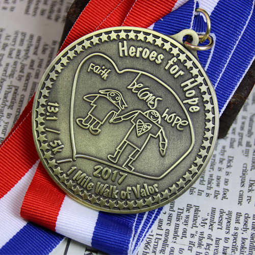 Custom Race Medals-1 Mile Walk of Valor