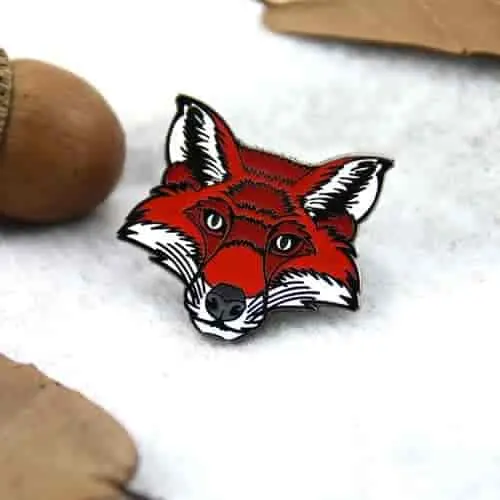 Red Fox Cloisonne Pins Red Fox Cloisonne Pins