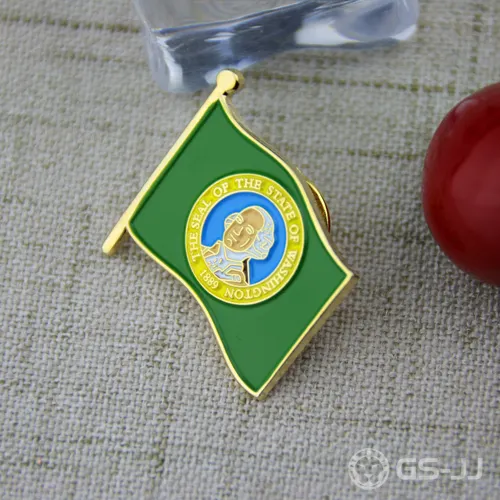 Soft Enamel Pins for Washingtong Flag Soft Enamel Pins for Washingtong Flag
