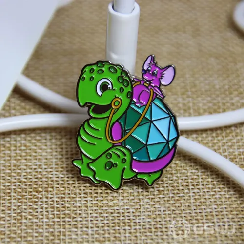 Lapel Pin for Tortoise and Mouse Lapel Pin for Tortoise and Mouse