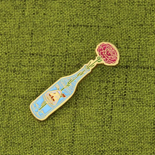 Flower And Bottle Cheap Pins