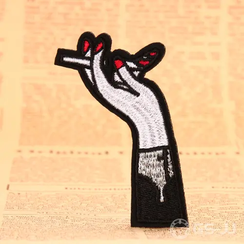 Finger Cigarette Custom Cheap Patches Finger Cigarette Custom Cheap Patches