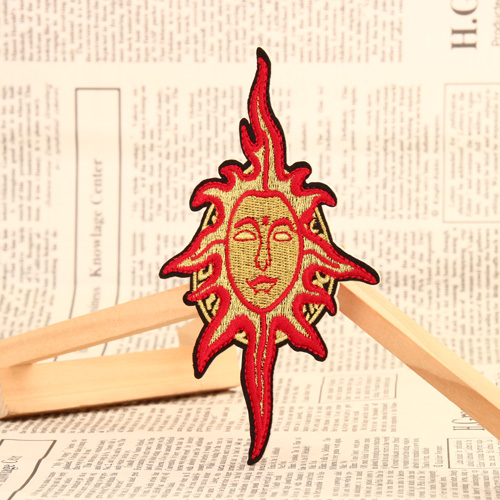 Red Sun Embroidered Patches 