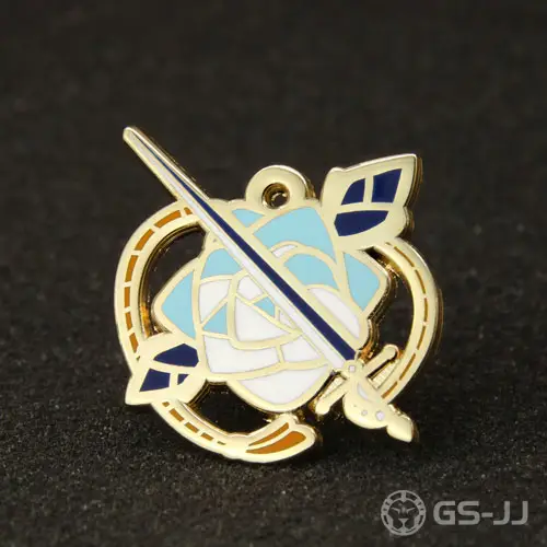 Sword With Rose Lapel Pins Sword With Rose Lapel Pins