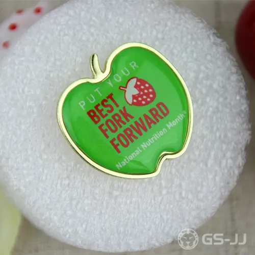 Custom Made Lapel Pins for Green Apple Custom Made Lapel Pins for Green Apple