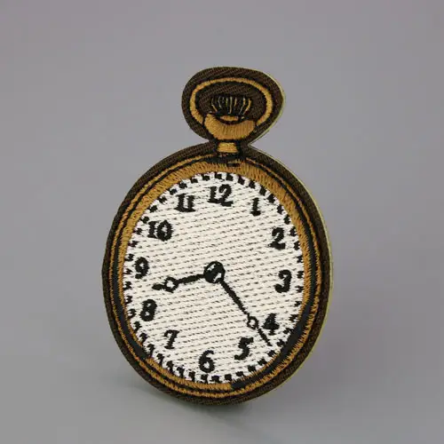 Clock Custom Embroidered Patches Clock Custom Embroidered Patches
