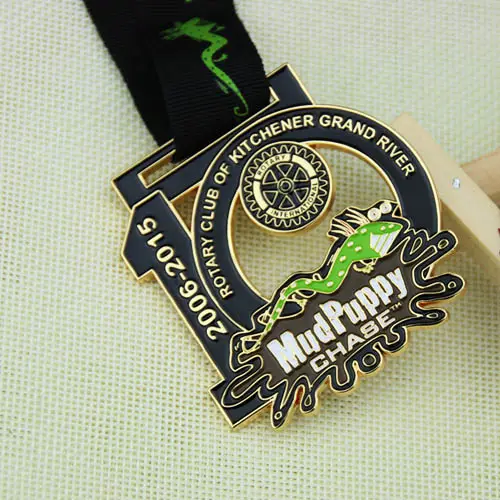 10th Annual Mudpuppy Chase Race Custom Medals 10th Annual Mudpuppy Chase Race Custom Medals