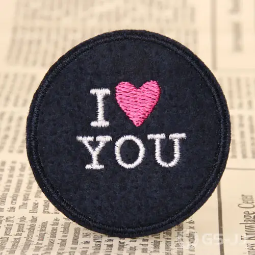 I love you Custom Embroidered Patches I love you Custom Embroidered Patches