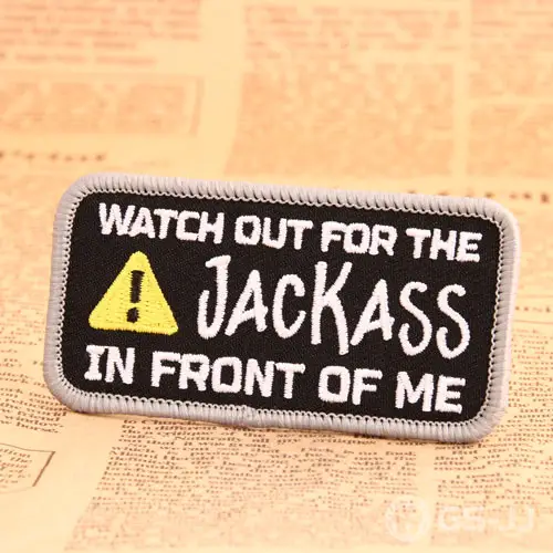 Warning Sign Embroidered Patches Warning Sign Embroidered Patches