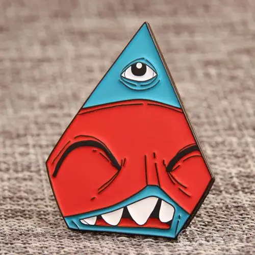 Shark With Eye Custom Lapel Pins Shark With Eye Custom Lapel Pins