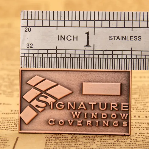 Copper square custom pins
