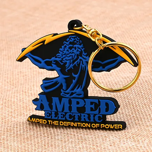 Custom Amped Electric PVC Keychains Custom Amped Electric PVC Keychains
