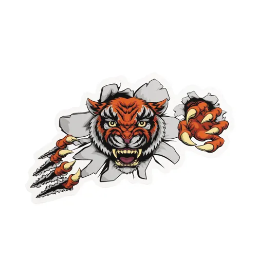 Anger Tiger Custom Stickers Anger Tiger Custom Stickers