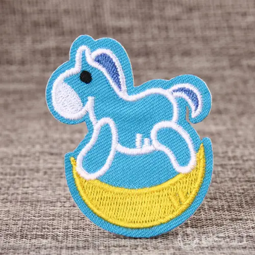 Blue Horse Embroidered Patches Blue Horse Embroidered Patches