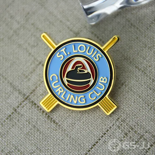 Curling Club Custom Lapel Pins Curling Club Custom Lapel Pins