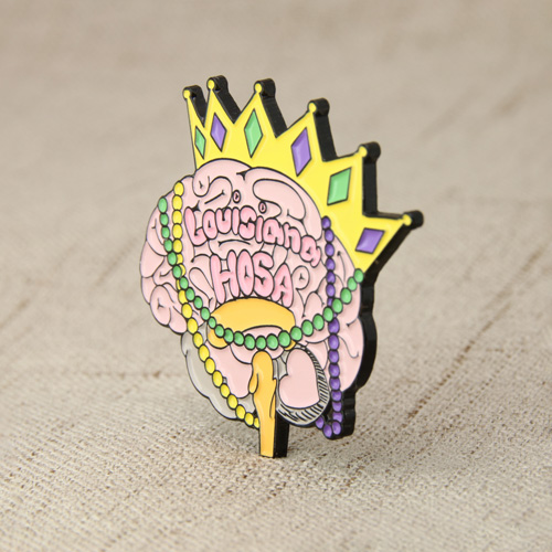 Louisiana HOSA Crown Brain Custom Soft Enamel Pin