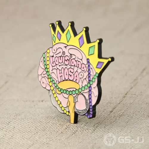 Louisiana HOSA Crown Brain Custom Soft Enamel Pin Louisiana HOSA Crown Brain Custom Soft Enamel Pin