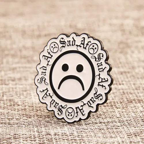 Sad face lapel pins Sad face lapel pins