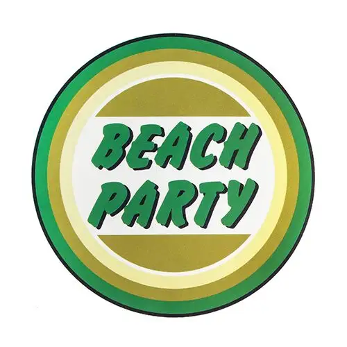 Beach Party Circle Stickers Beach Party Circle Stickers