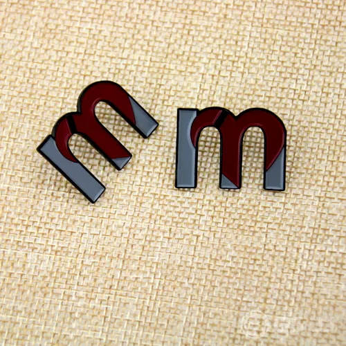 the letter M Enamel Pins the letter M Enamel Pins