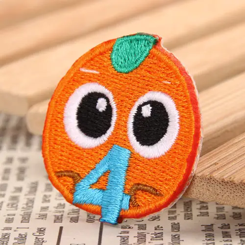   Orange Custom Embroidered Patches