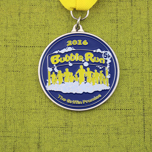 Bubble Run Custom Soft Enamel Medals